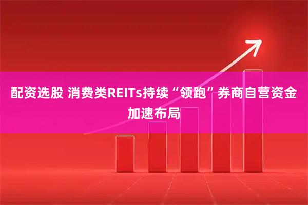 配资选股 消费类REITs持续“领跑”券商自营资金加速布局